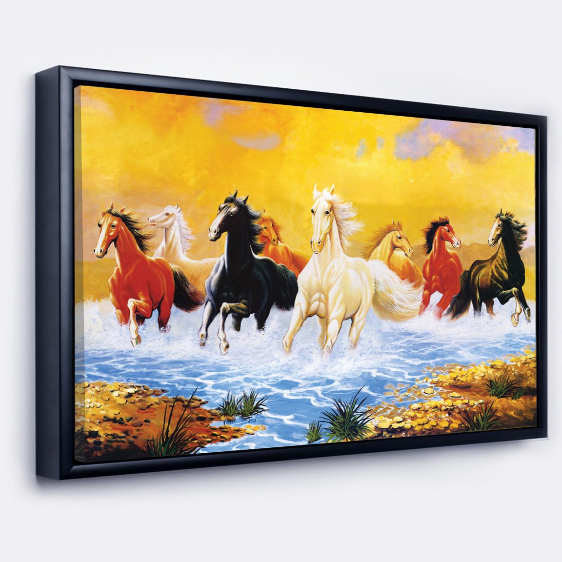 Classic Eight Running Horse Premium Canvas Wall Painting decorative masterpiece for home decor